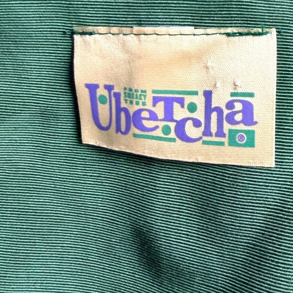 Ubetcha Mens Vintage Western Cactus Skull Button Tapestry Vest, Green, S - Picture 2 of 11